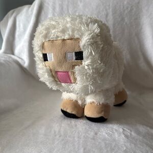 Plush Sheep Toy - Cream and Pink